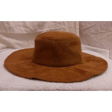 NWT CHICO&apos;S Western Whisper Wide Brim Hat neutral brown womens casual suede look  eb-56207340